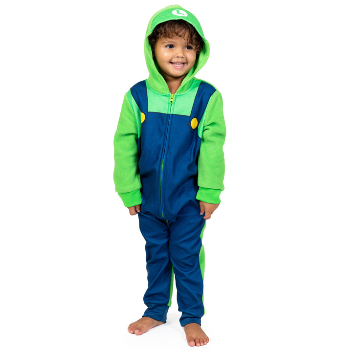 SUPER MARIO Nintendo Luigi Zip Up Pajama Coverall