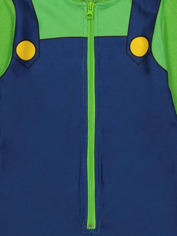 SUPER MARIO Nintendo Luigi Zip Up Pajama Coverall