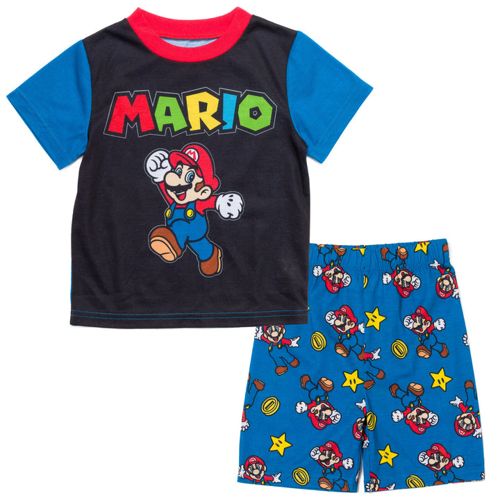 SUPER MARIO Nintendo Mario Pajama Shirt and Shorts Sleep Set