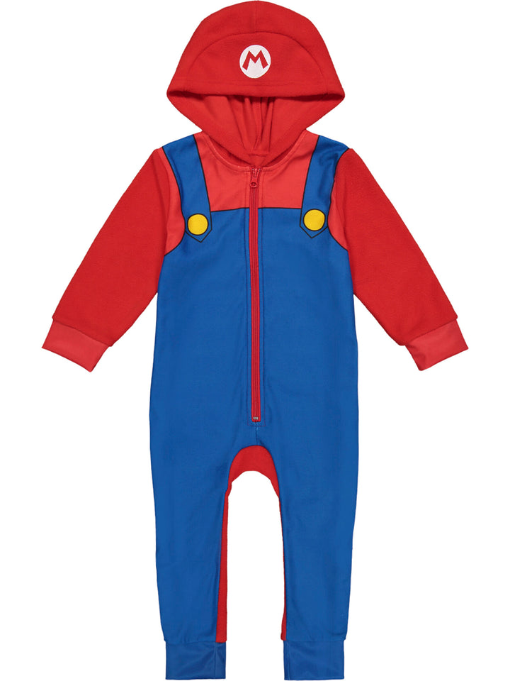 SUPER MARIO Nintendo Mario Zip Up Costume Pajama Coverall