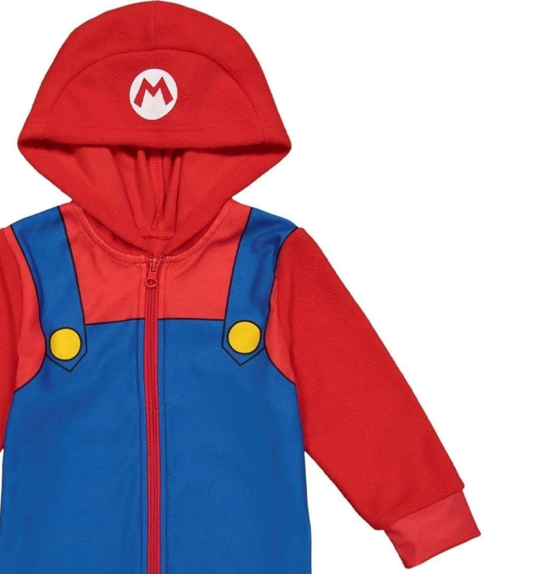 SUPER MARIO Nintendo Mario Zip Up Costume Pajama Coverall