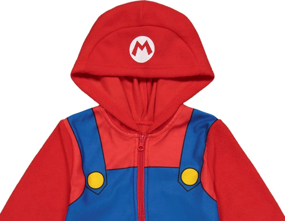 SUPER MARIO Nintendo Mario Zip Up Costume Pajama Coverall