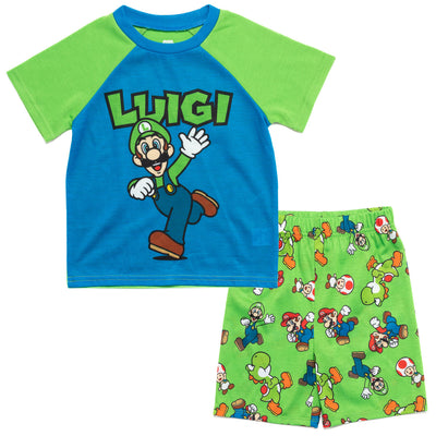 SUPER MARIO Nintendo Pajama Shirt and Shorts Sleep Set