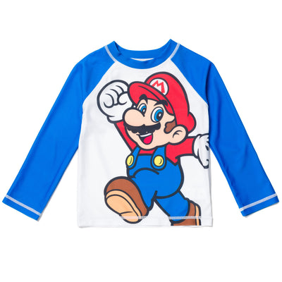SUPER MARIO Nintendo Rash Guard Swim Shirt