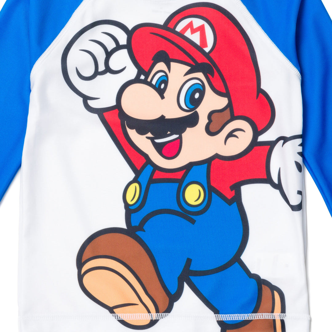 SUPER MARIO Nintendo Rash Guard Swim Shirt