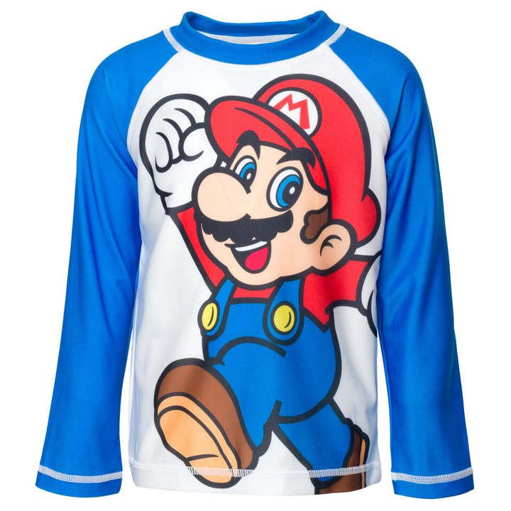 SUPER MARIO Nintendo Rash Guard Swim Shirt