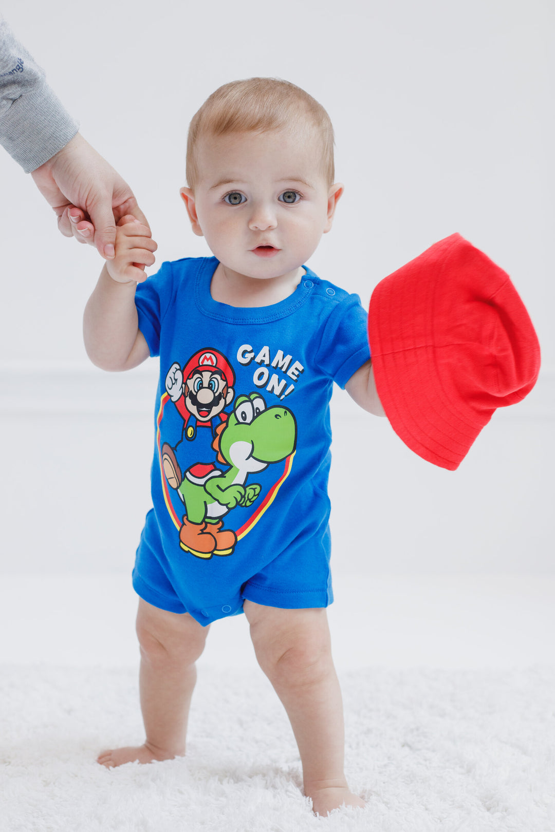 SUPER MARIO Nintendo Short Sleeve Romper & Sunhat Set