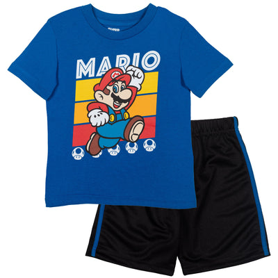 Conjunto de camiseta gráfica y shorts de Mario