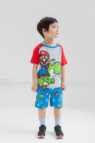SUPER MARIO Nintendo T-Shirt and French Terry Shorts Outfit Set