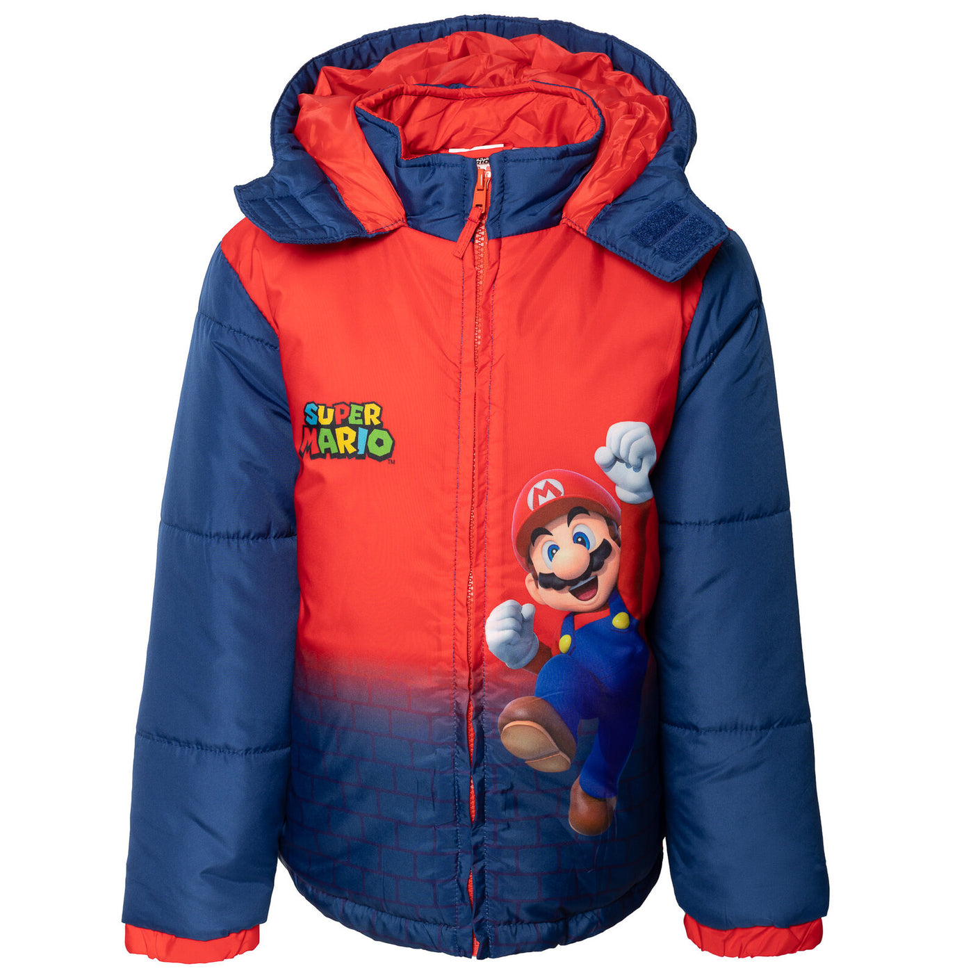 SUPER MARIO Nintendo Zip Up Winter Coat Puffer Jacket