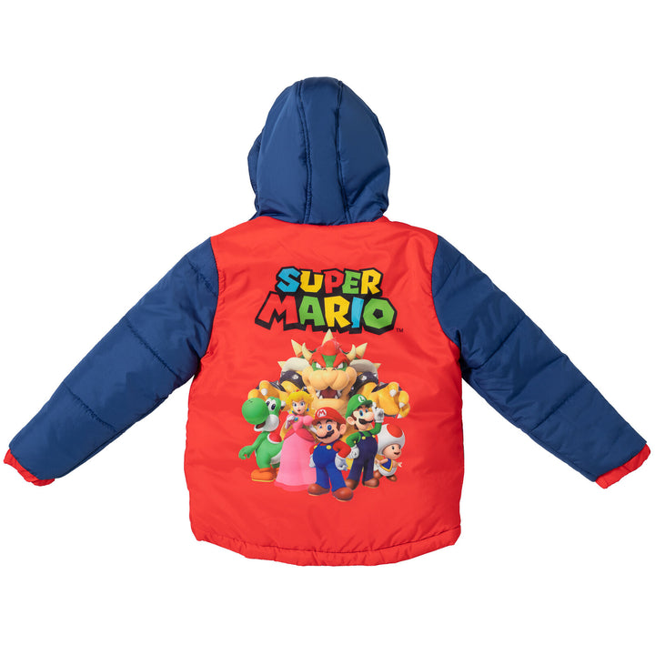 SUPER MARIO Nintendo Zip Up Winter Coat Puffer Jacket