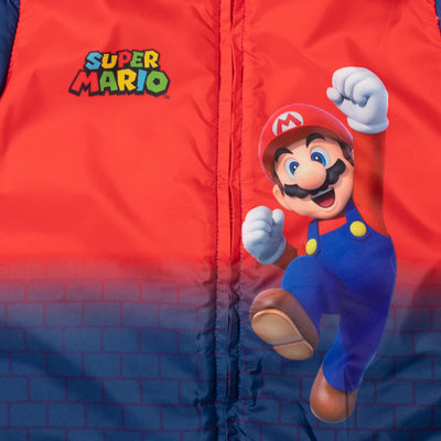 SUPER MARIO Nintendo Zip Up Winter Coat Puffer Jacket