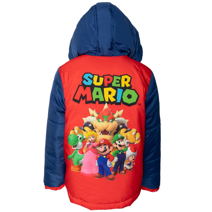 SUPER MARIO Nintendo Zip Up Winter Coat Puffer Jacket