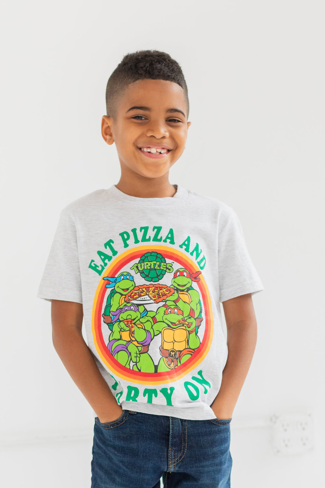 Paquete de 2 Tortugas Ninja Mutantes Adolescentes Camiseta gráfica