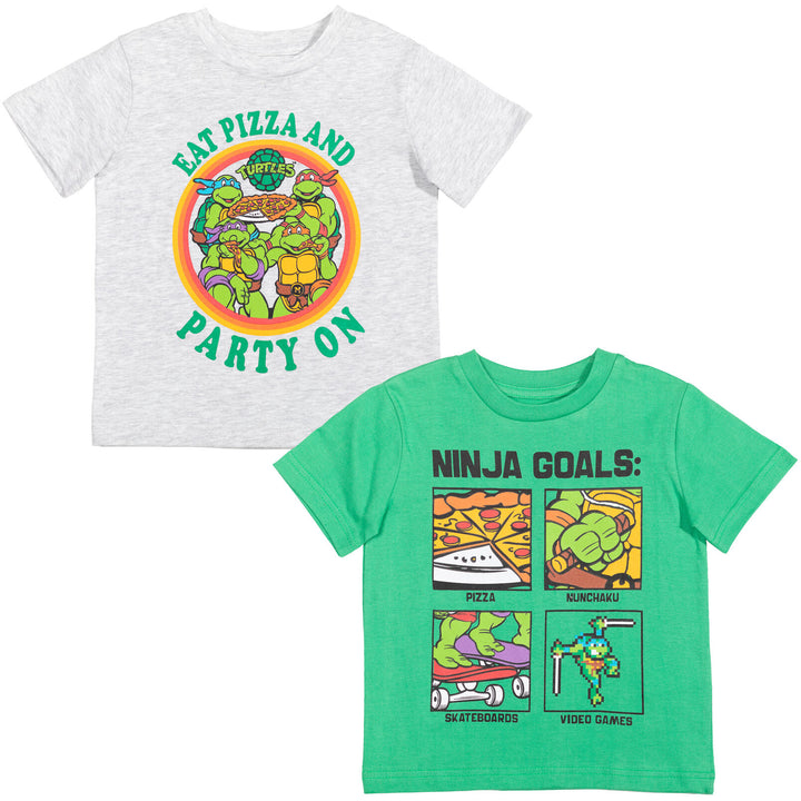 Paquete de 2 Tortugas Ninja Mutantes Adolescentes Camiseta gráfica