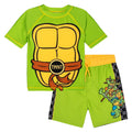 Teenage Mutant Ninja Turtles Cosplay Rash Guard and Swim Trunks UPF 50+ Outfit Set