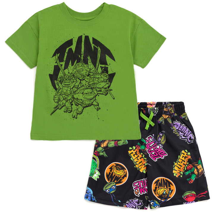 Teenage Mutant Ninja Turtles Drop Shoulder T-Shirt and Shorts Outfit Set