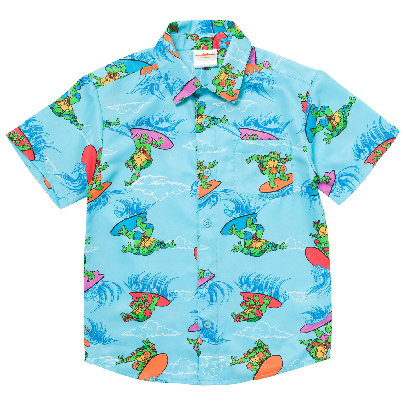 Camisa de vestir hawaiana con botones de Teenage Mutant Ninja Turtles