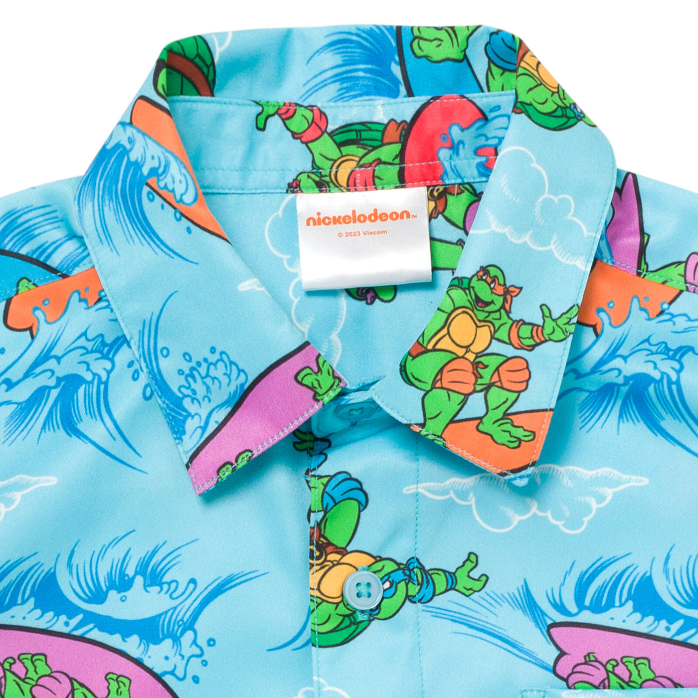 Teenage Mutant Ninja Turtles Hawaiian Button Down Dress Shirt