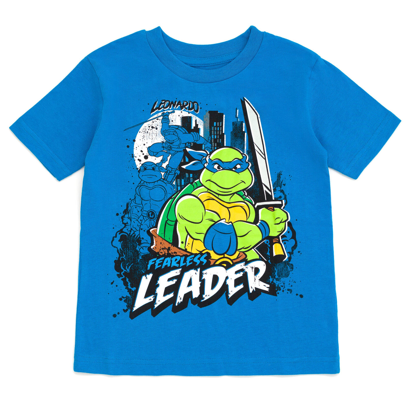 Teenage Mutant Ninja Turtles Leonardo Michelangelo Raphael Little Boys  Hawaiian Button Down Shirt Blue 7-8