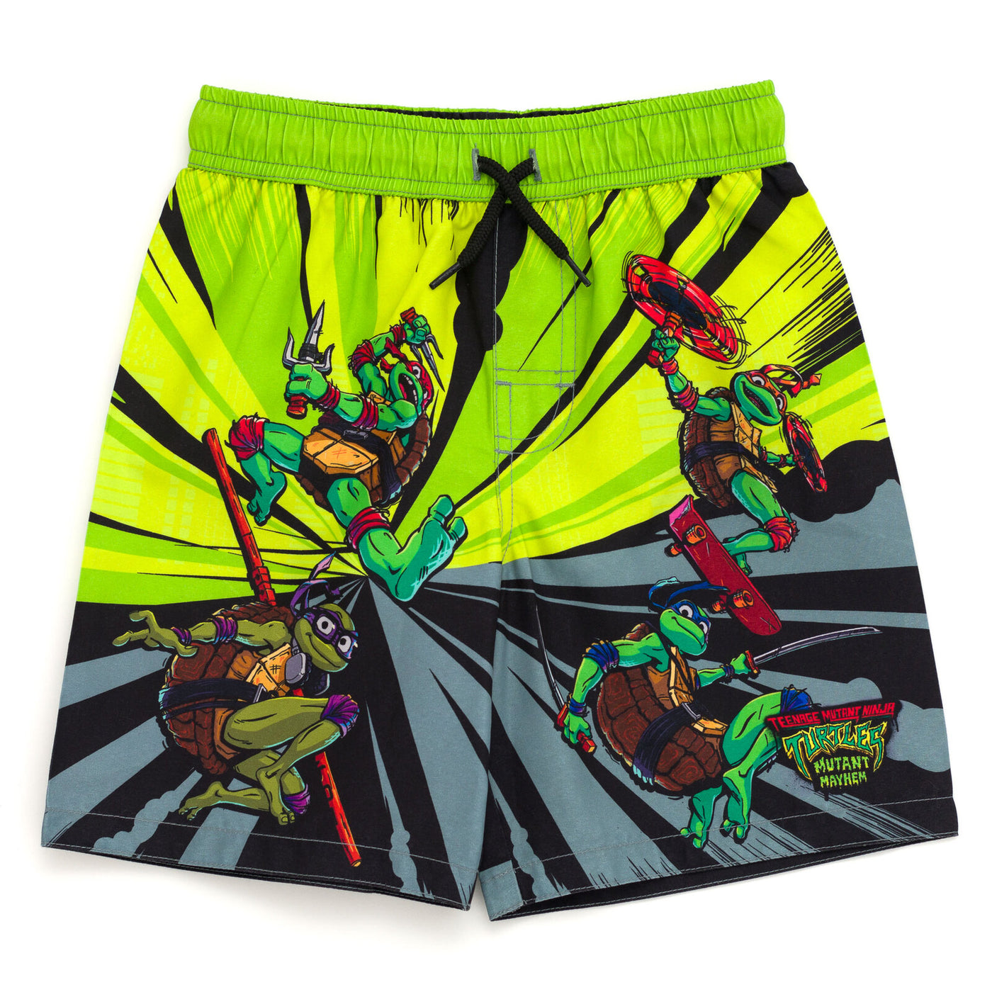 Teenage Mutant Ninja Turtles Michelangelo Donatello Raphael Leonardo UPF 50+ Swim Trunks Toddler to Little Kid