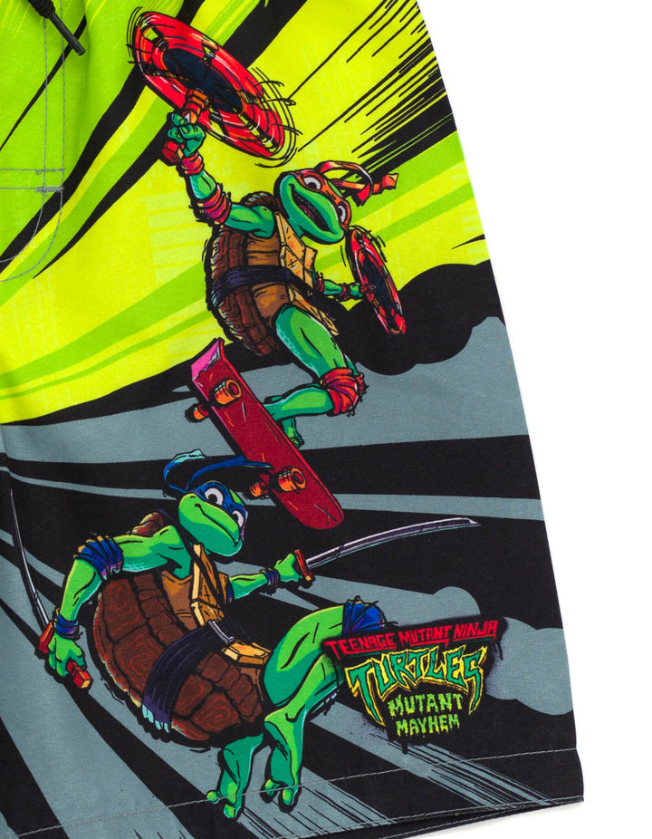 Teenage Mutant Ninja Turtles Michelangelo Donatello Raphael Leonardo UPF 50+ Swim Trunks Toddler to Little Kid