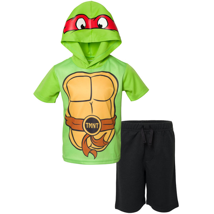 Teenage Mutant Ninja Turtles Raphael Mesh Athletic Pullover T-Shirt Shorts Outfit Set