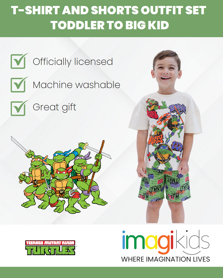 Teenage Mutant Ninja Turtles T-Shirt and French Terry Shorts Outfit Set