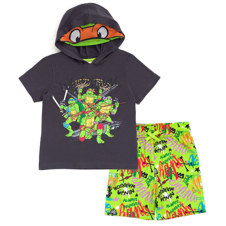 Conjunto de camiseta y pantalones cortos de malla de Teenage Mutant Ninja Turtles