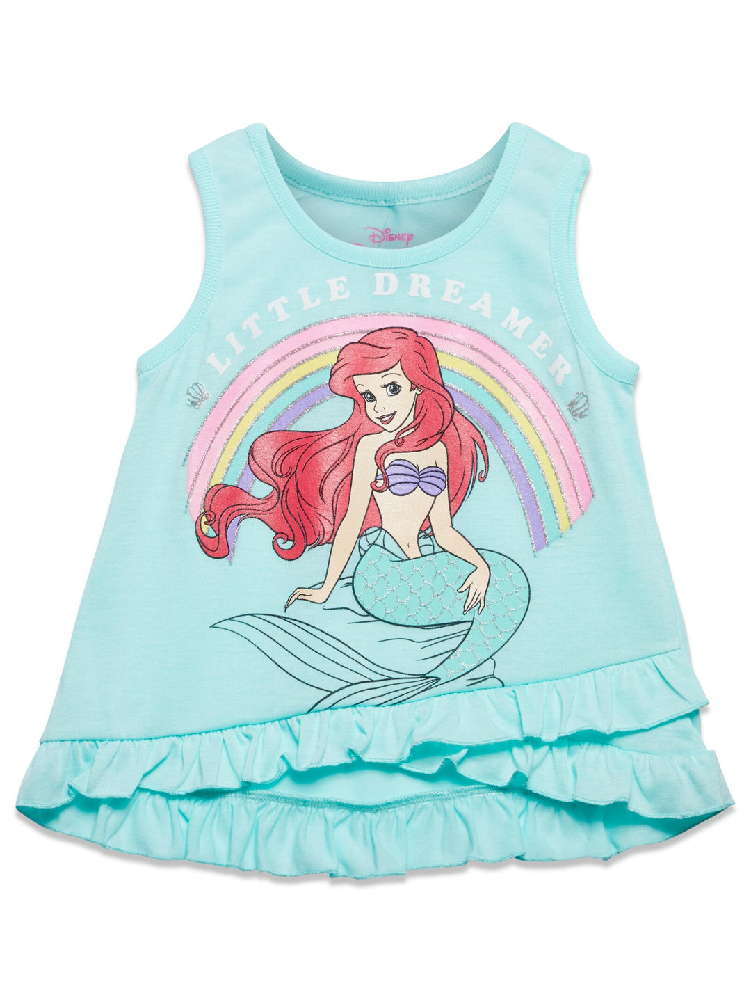 Princesa Ariel túnica Crossover manga menos gráfico camiseta y pantalones cortos conjunto