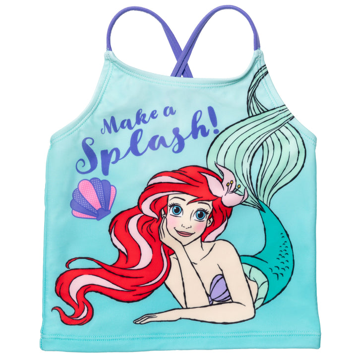 The Little Mermaid Princess Ariel One Piece Bathing Suit Rash Guard Tankini Top Swim Skirt Modest Swimsuit and Bikini Bottom 5 Set