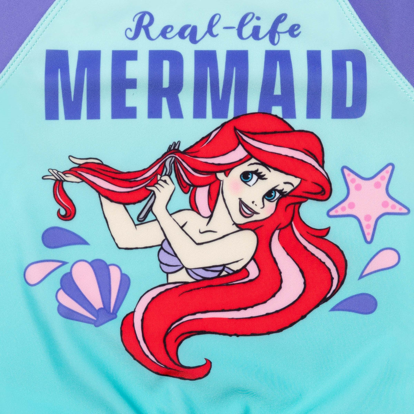 The Little Mermaid Princess Ariel One Piece Bathing Suit Rash Guard Tankini Top Swim Skirt Modest Swimsuit and Bikini Bottom 5 Set