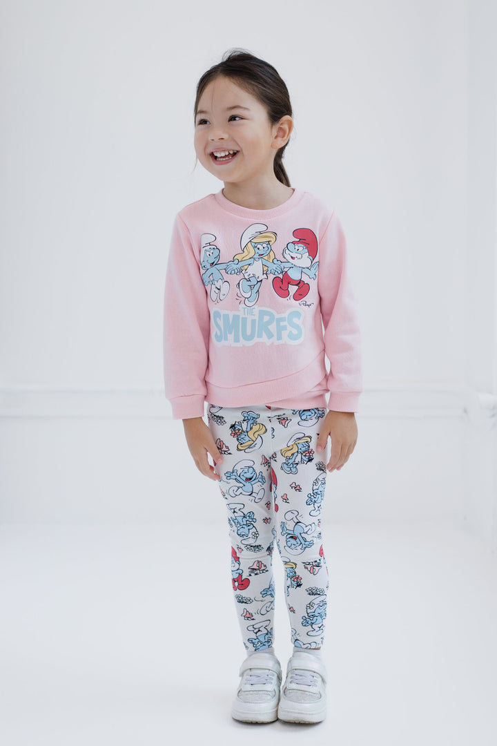 The Smurfs Crossover Fleece Sweatshirt and Pants Outfit Set