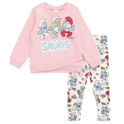 The Smurfs Crossover Fleece Sweatshirt and Pants Outfit Set