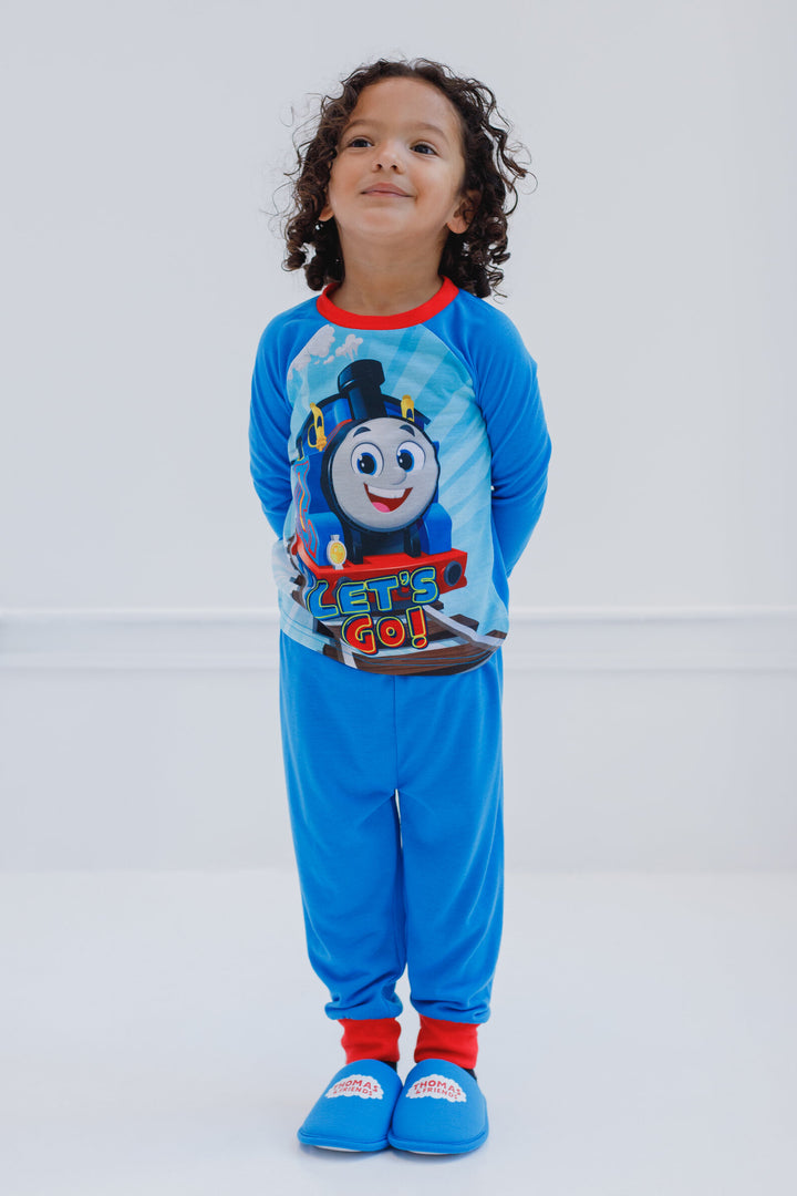 Thomas & Friends Pajama Shirt Pants and Slippers 3 Piece