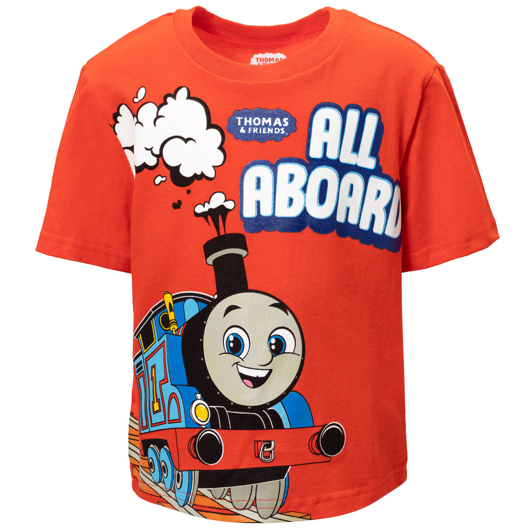 Conjunto de 3 piezas de Thomas &amp; Friends: camiseta sin mangas y pantalones cortos de felpa francesa