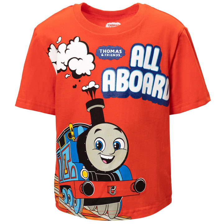 Conjunto de 3 piezas de Thomas &amp; Friends: camiseta sin mangas y pantalones cortos de felpa francesa