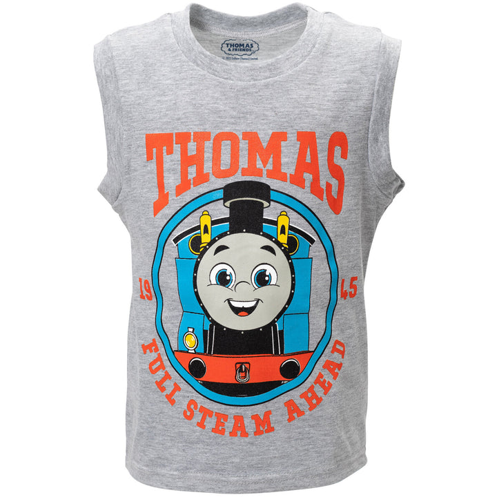 Thomas & Friends T-Shirt Tank Top and French Terry Shorts 3 Piece Outfit Set