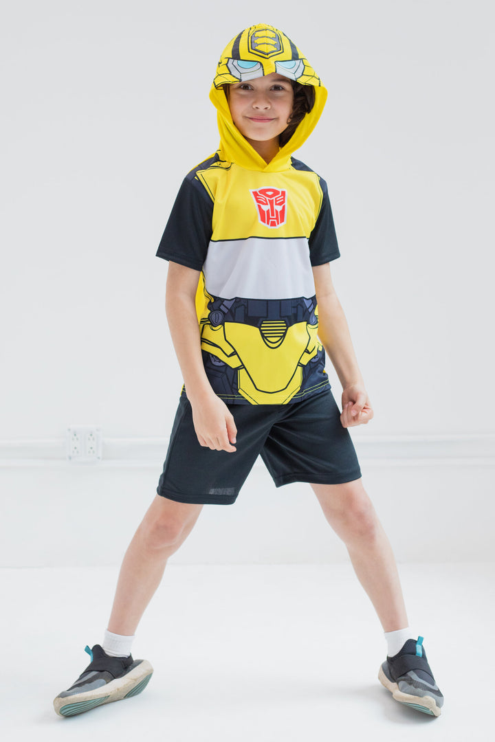 Transformers Bumblebee Athletic Pullover T-Shirt Mesh Shorts Outfit Set