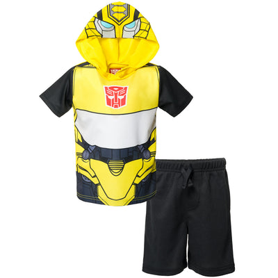 Transformers Bumblebee Athletic Pullover T-Shirt Mesh Shorts Outfit Set