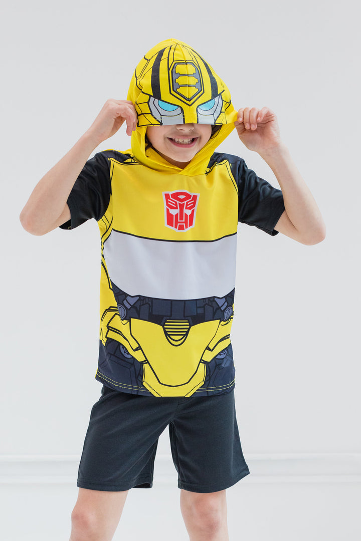 Transformers Bumblebee Athletic Pullover T-Shirt Mesh Shorts Outfit Set