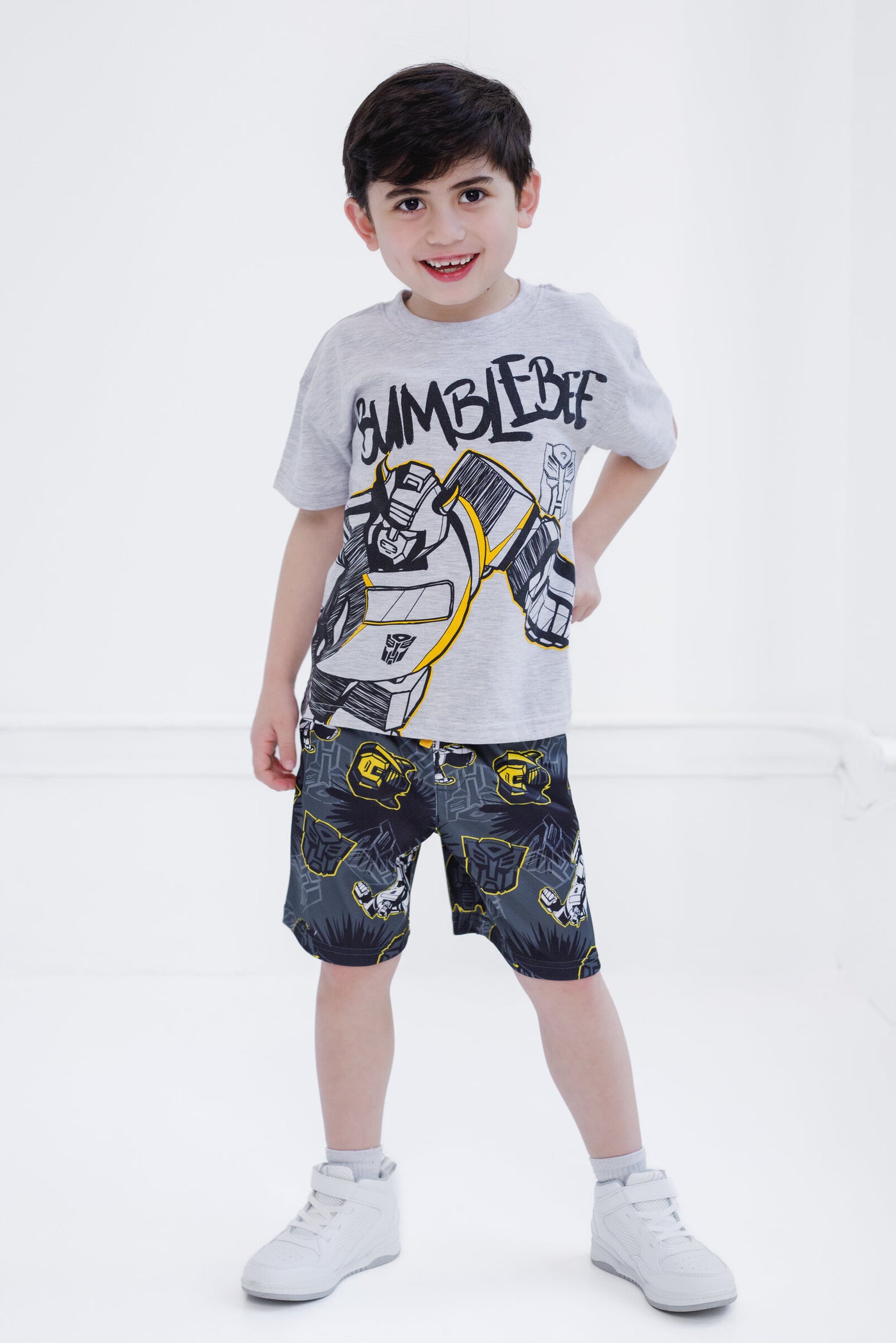 Transformers Bumblebee Drop Shoulder T-Shirt and Shorts Outfit Set