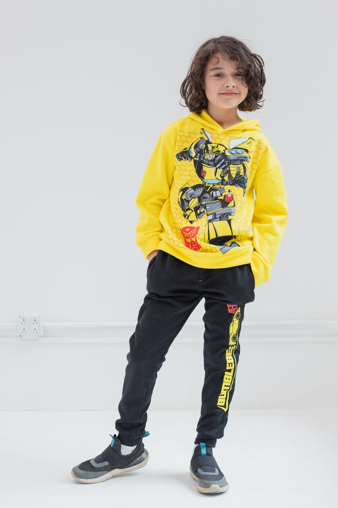 Transformers Bumblebee Fleece Pullover Hoodie and Pants Outfit Set