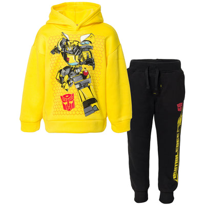 Transformers Bumblebee Fleece Pullover Hoodie and Pants Outfit Set