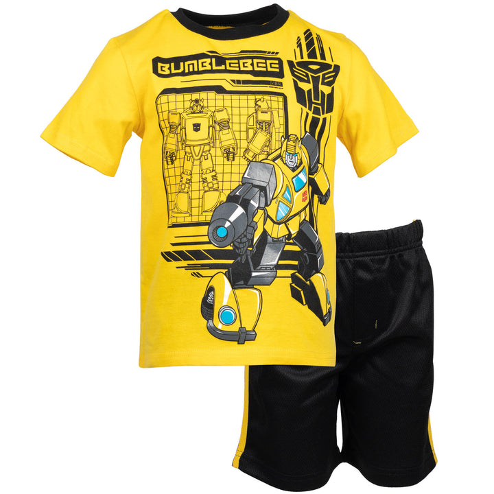 Transformers Bumblebee T-Shirt and Mesh Shorts Outfit Set