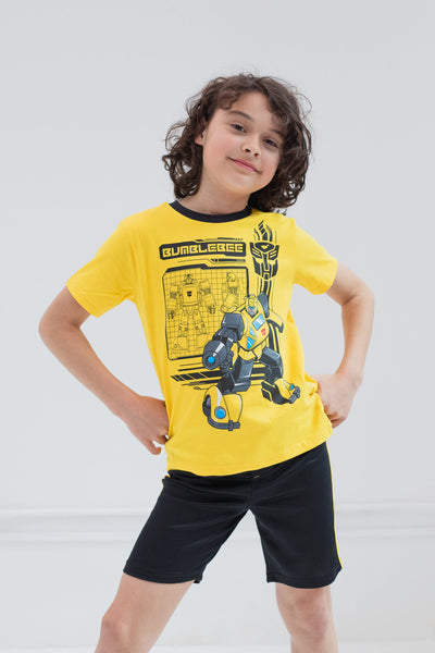 Transformers Bumblebee T-Shirt and Mesh Shorts Outfit Set