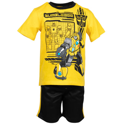 Transformers Bumblebee T-Shirt and Mesh Shorts Outfit Set