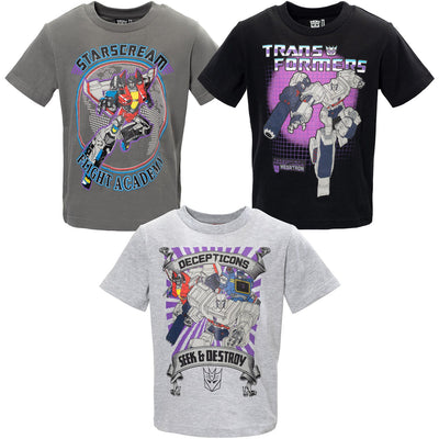 Transformers Megatron 3 Pack Athletic Pullover T-Shirts - imagikids