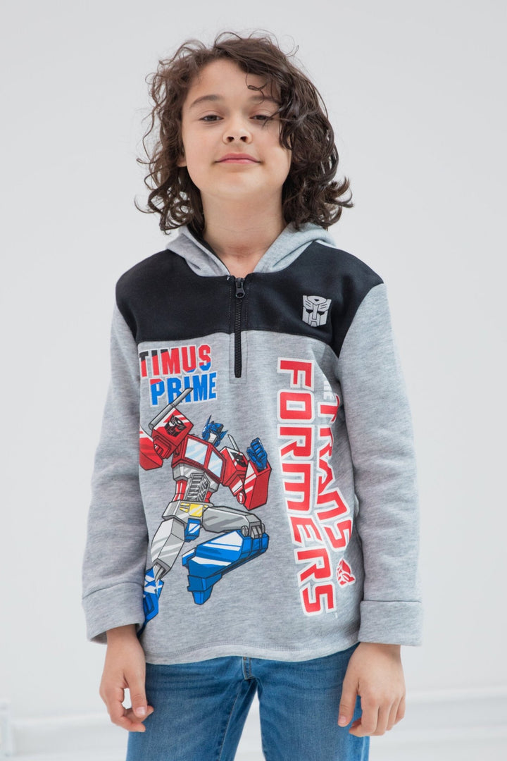 Transformers Optimus Prime Fleece Half Zip Hoodie - imagikids