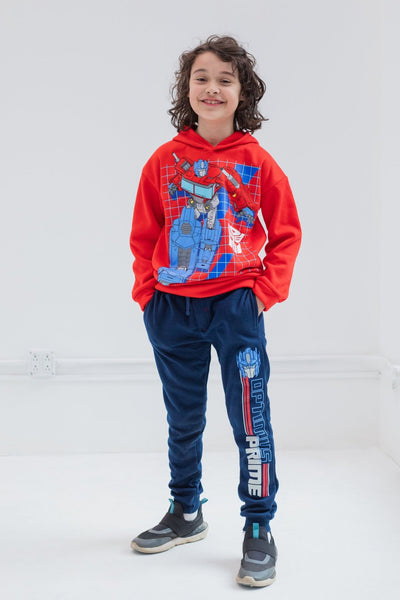 Transformers Optimus Prime Fleece Pullover Hoodie and Jogger Pants Outfit Set - imagikids